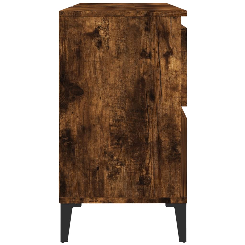 Vanity cabinet, smoky oak, 80x33x60cm, wood