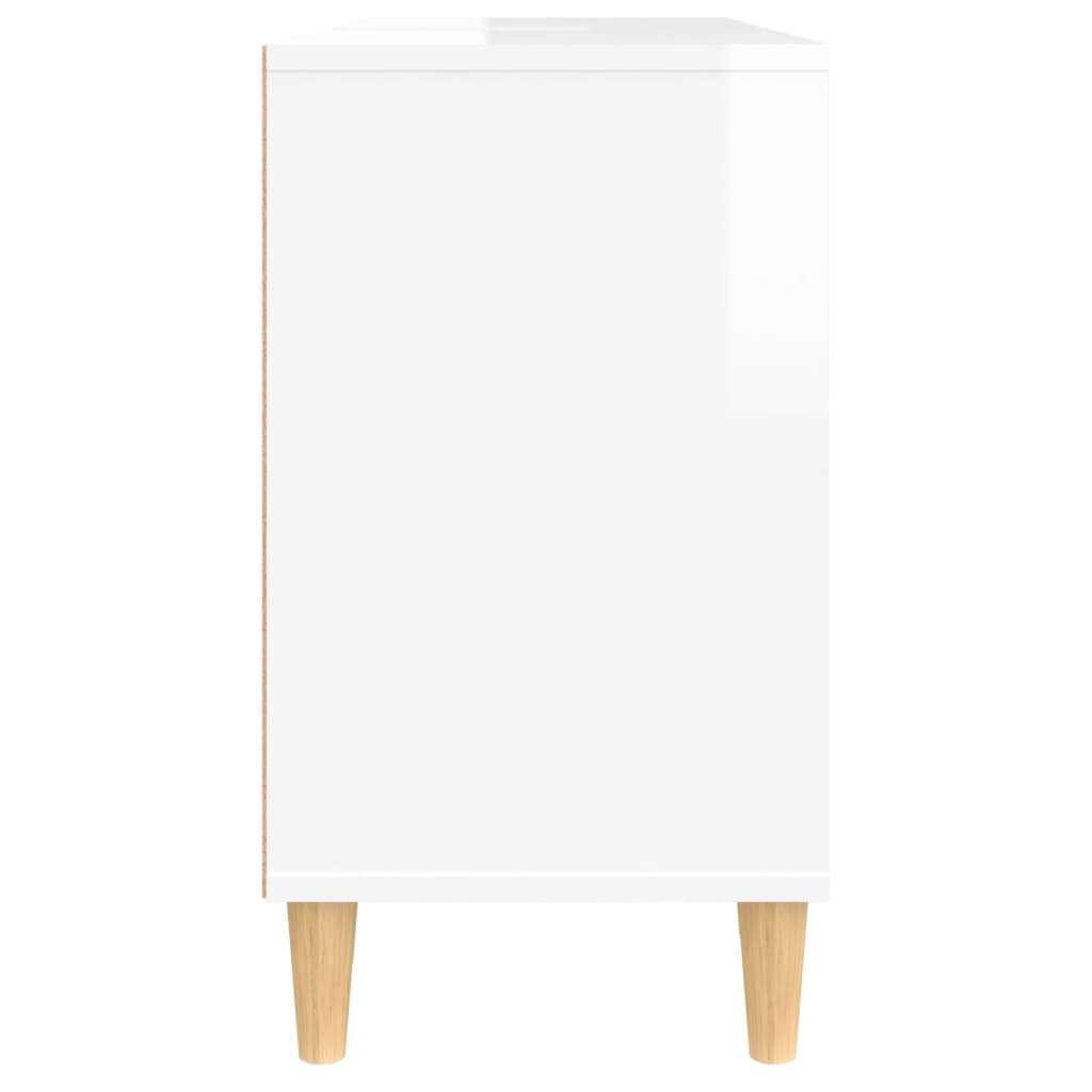 Sink cabinet, white, 80x33x60cm, wood, glossy