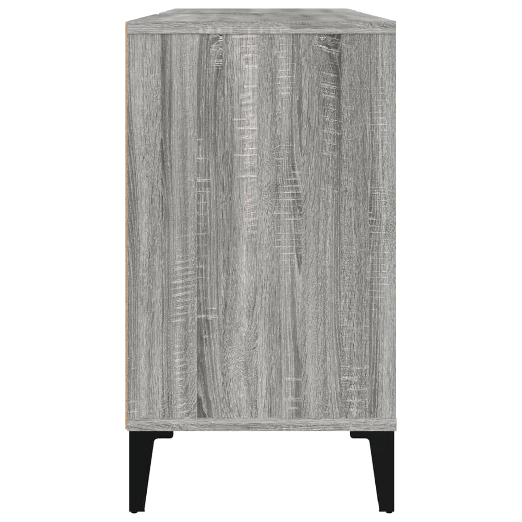 Washbasin cabinet, gray oak, 80x33x60cm, engineered wood