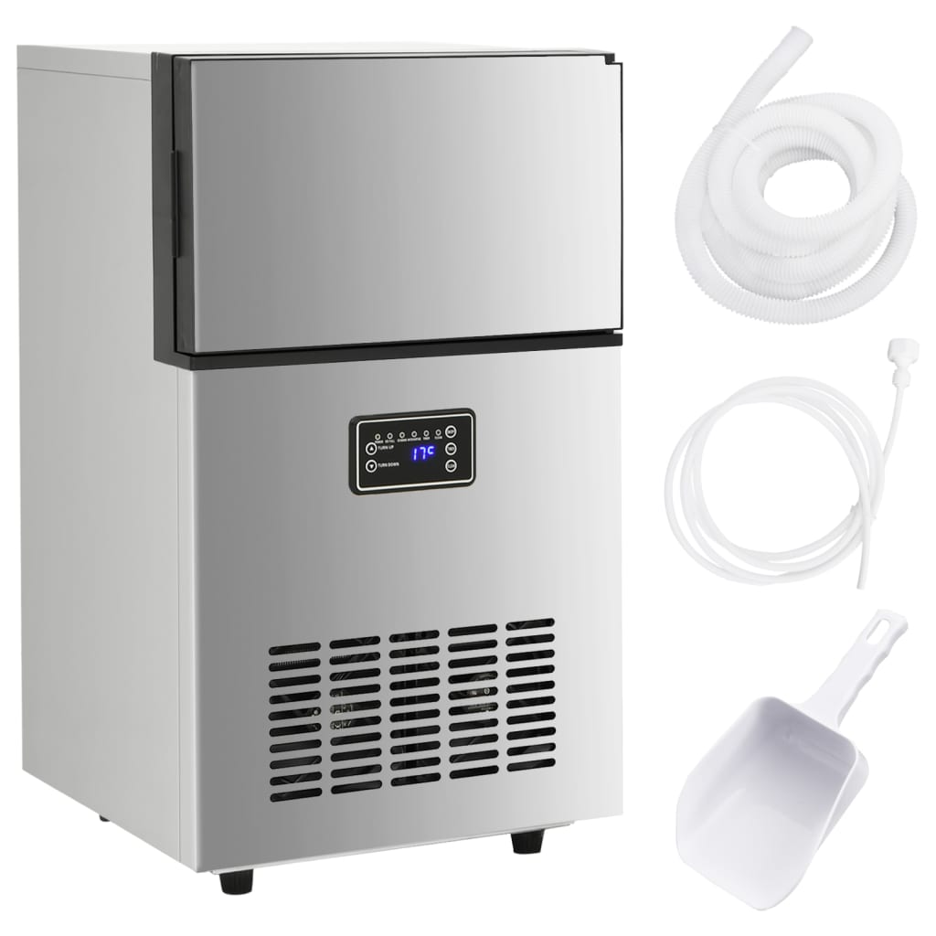 Ice maker, silver, 45kg/24h
