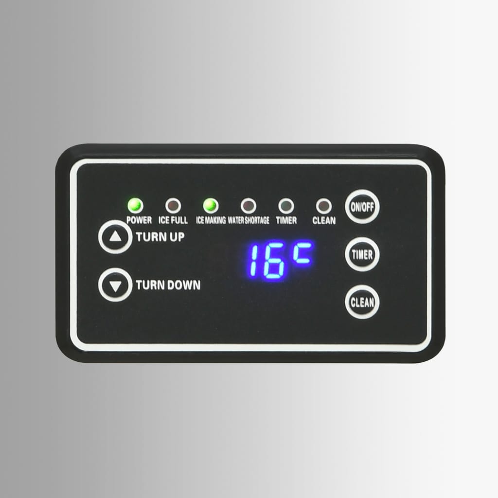 Ice maker, silver, 45kg/24h