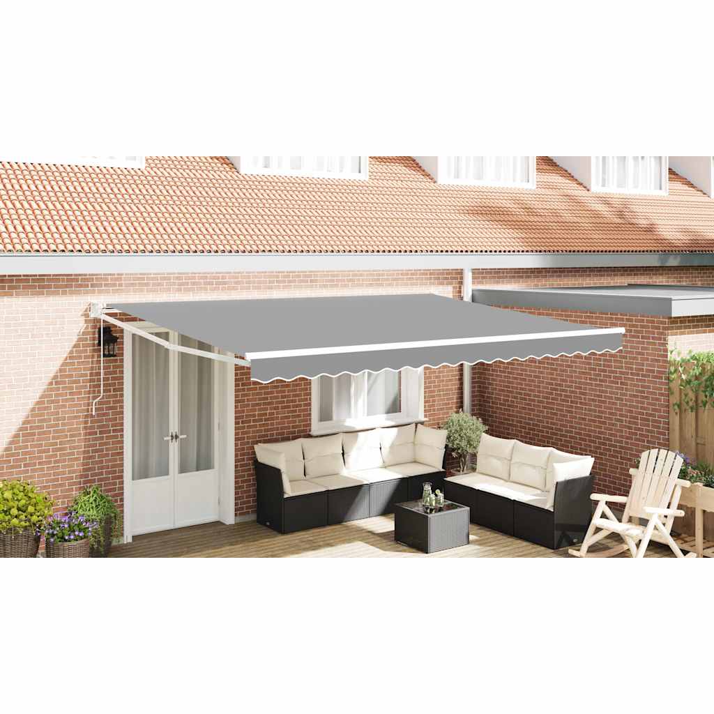 Izvelkams tents Balts 450 × 300 cm Alumīnijs