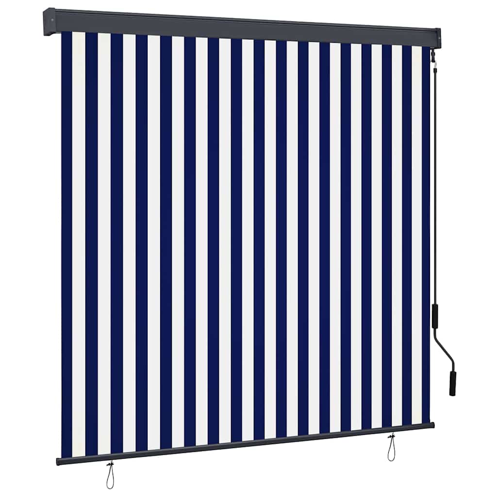 Roletas Mėlyna ir balta 180 x 250 cm Audinys ir aliuminis