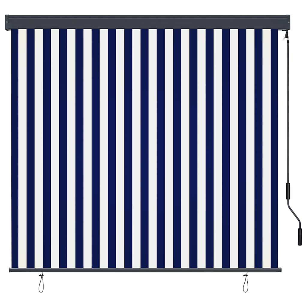 Roletas Mėlyna ir balta 180 x 250 cm Audinys ir aliuminis