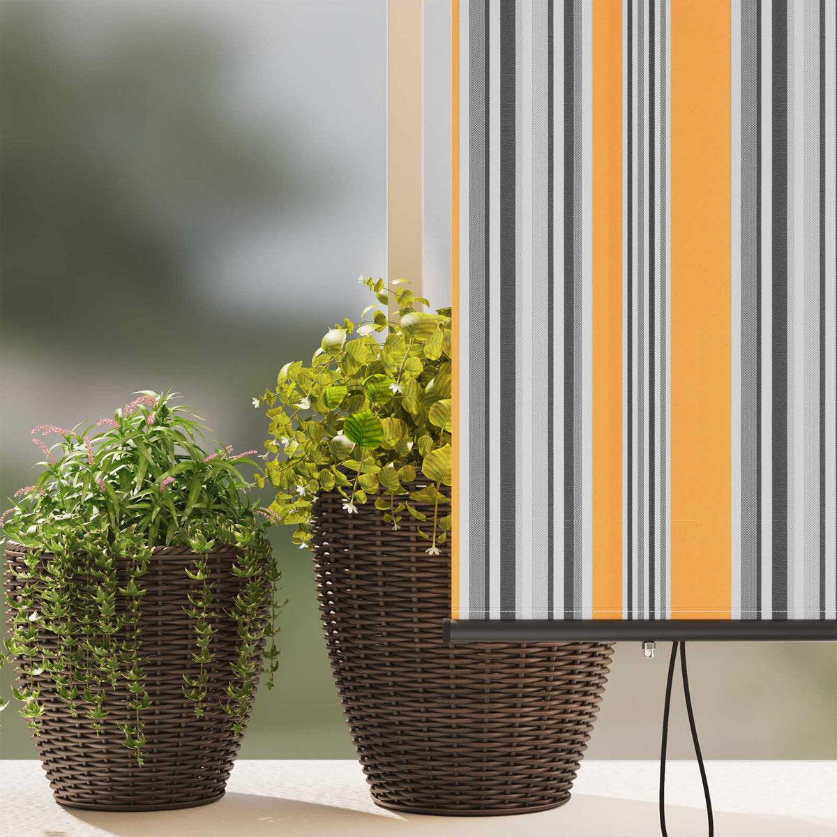 Roletas Geltona ir mėlyna 180 x 250 cm Audinys ir aliuminis