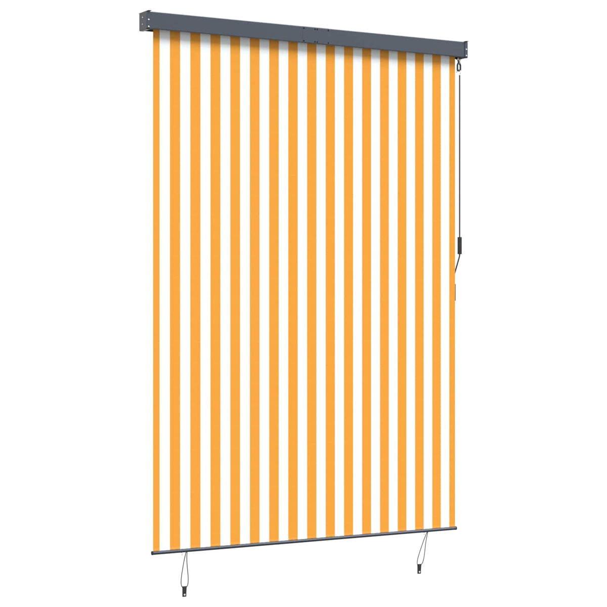 Rullo žalūzija Balta un oranža 180 x 250 cm Audums un alumīnijs