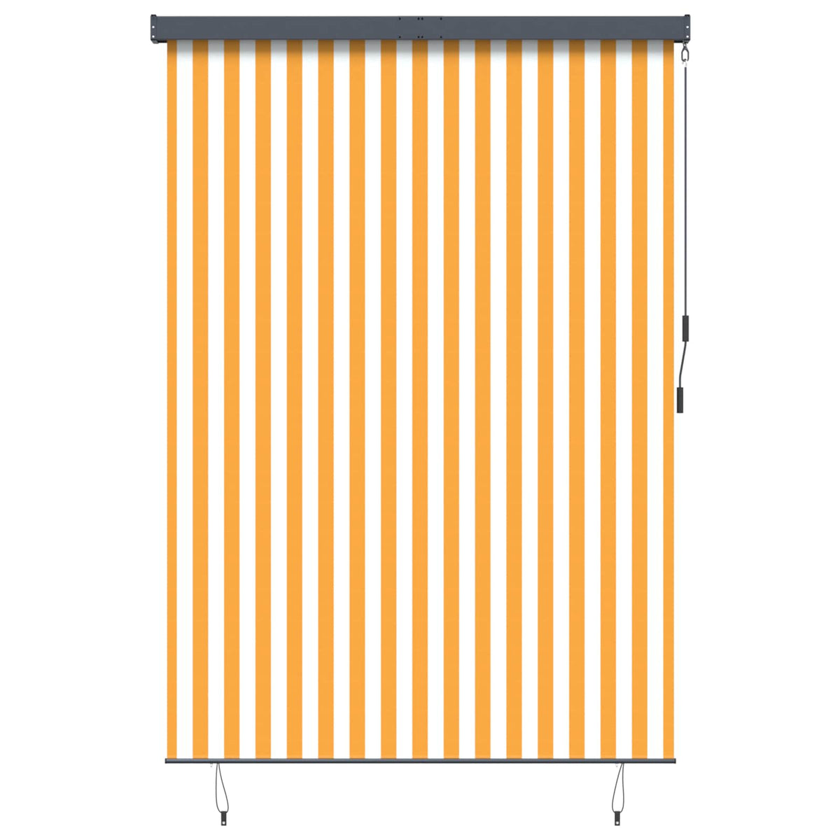 Rullo žalūzija Balta un oranža 180 x 250 cm Audums un alumīnijs