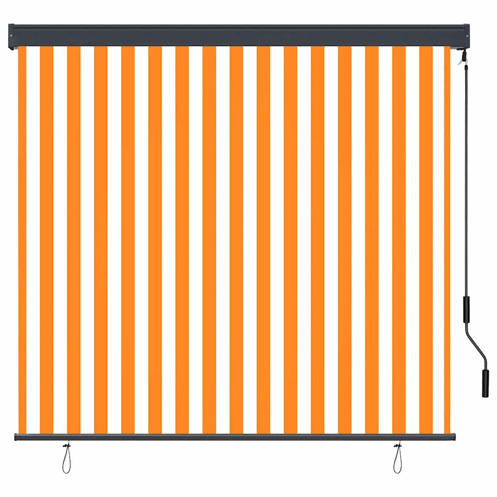 Roletas Balta ir oranžinė 180 x 250 cm Audinys ir aliuminis