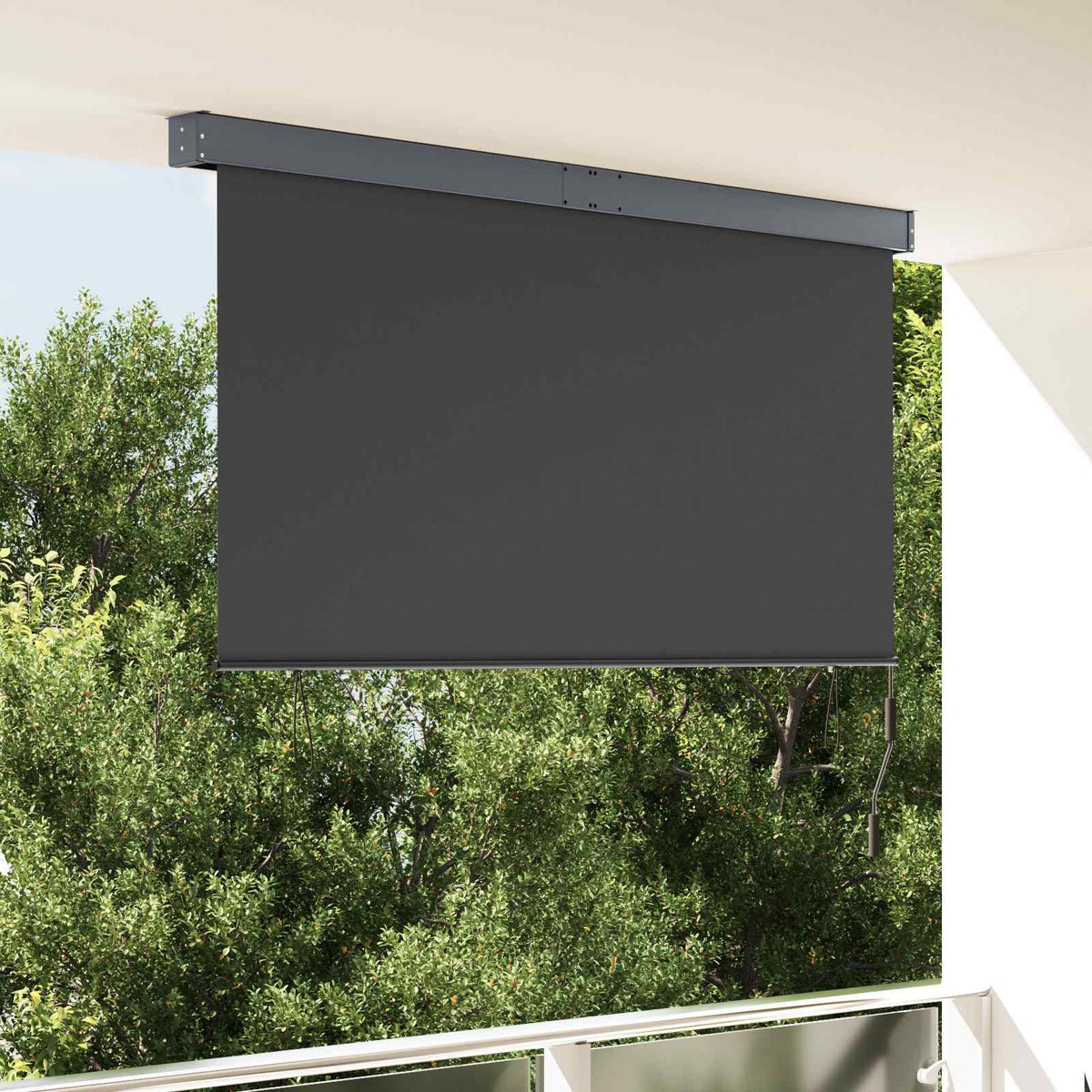 Roletas Dryžuotas Antracitas 180 x 250 cm Audinys ir aliuminis