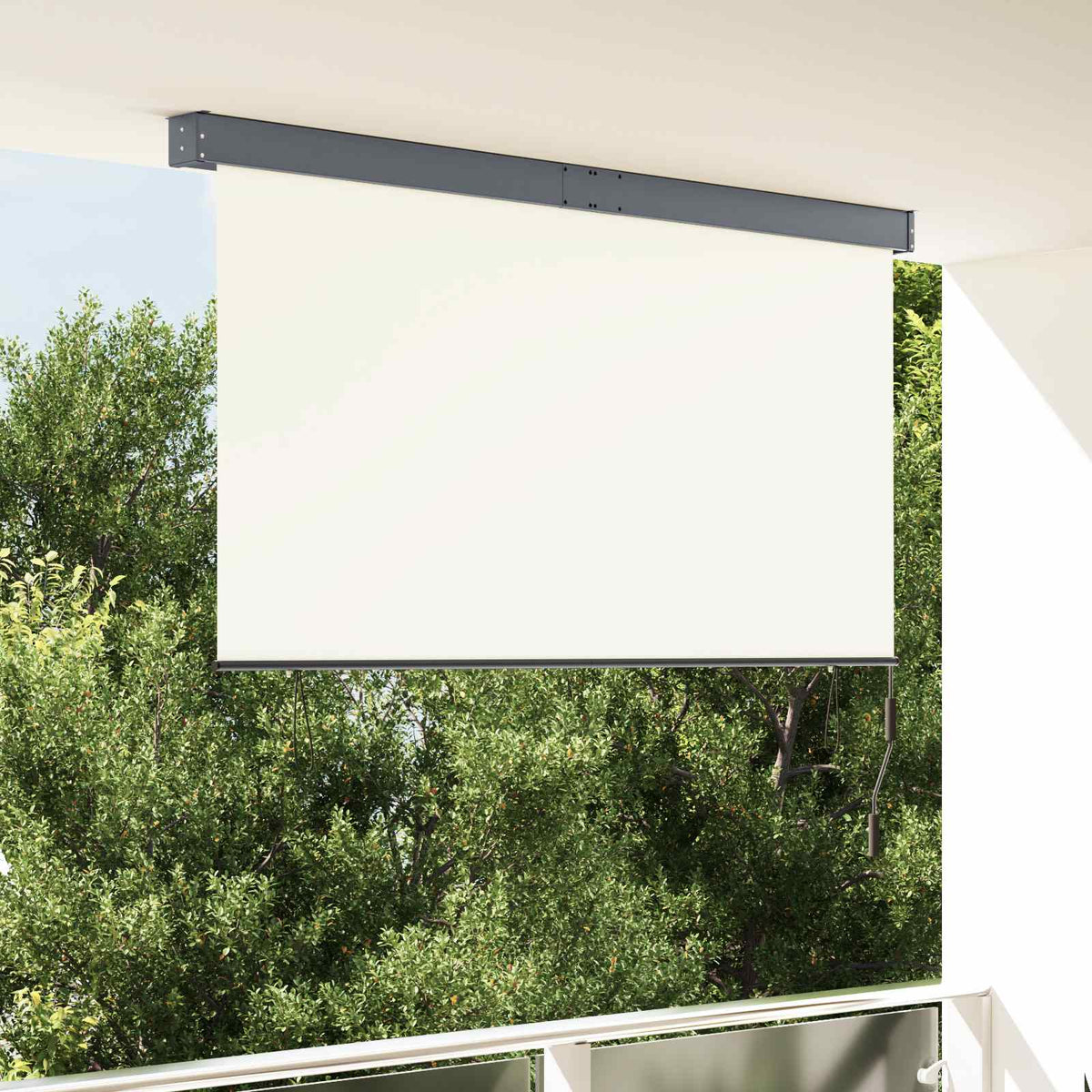 Roletas Dryžuotas Kreminė 180 x 250 cm Audinys ir aliuminis
