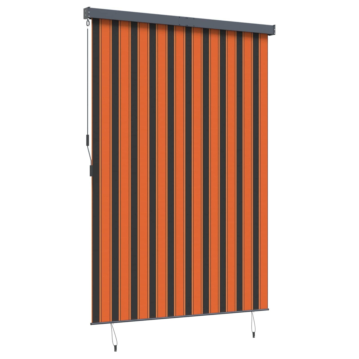 Rullo žalūzija oranža un brūna 180 x 250 cm Audums un alumīnijs