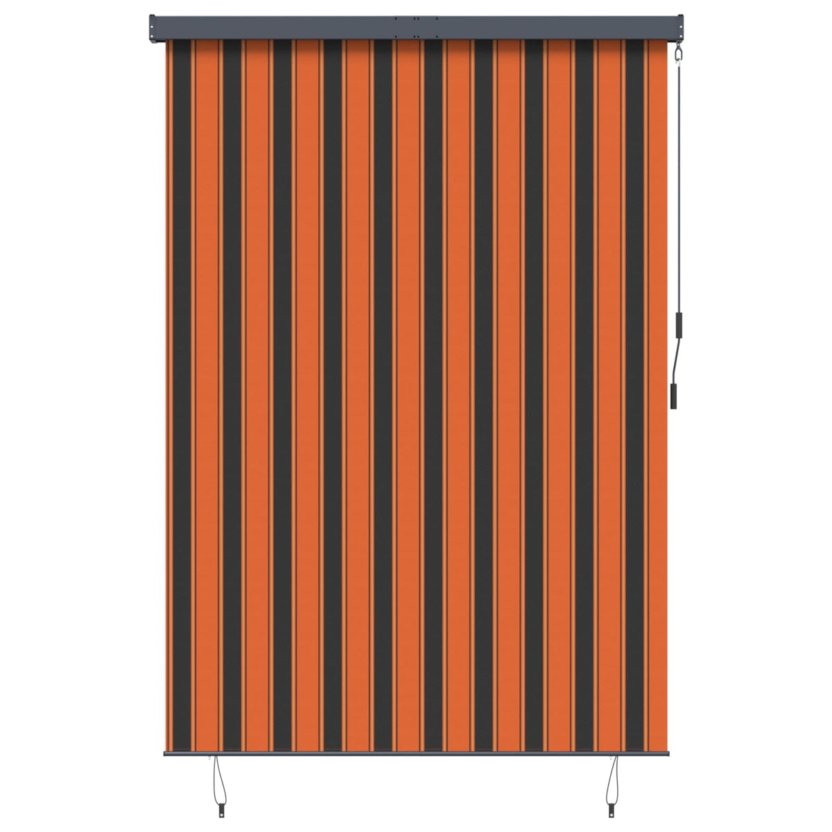 Rullo žalūzija oranža un brūna 180 x 250 cm Audums un alumīnijs