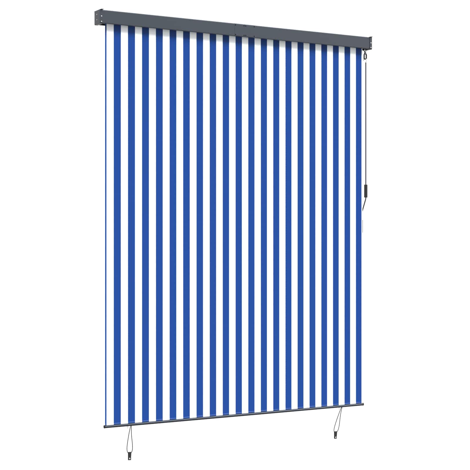 Roletas Mėlyna ir balta 200 x 250 cm Audinys ir aliuminis