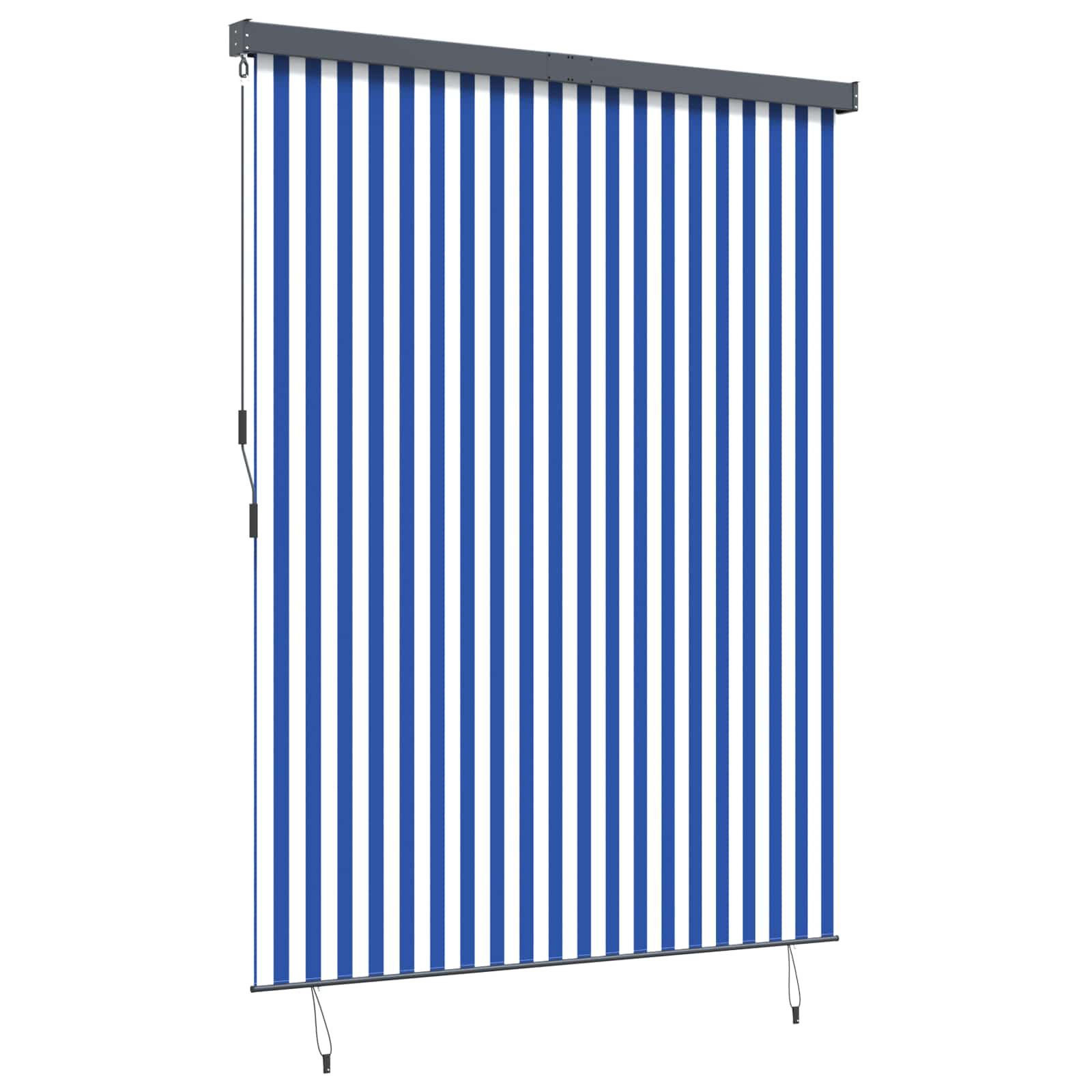 Roletas Mėlyna ir balta 200 x 250 cm Audinys ir aliuminis