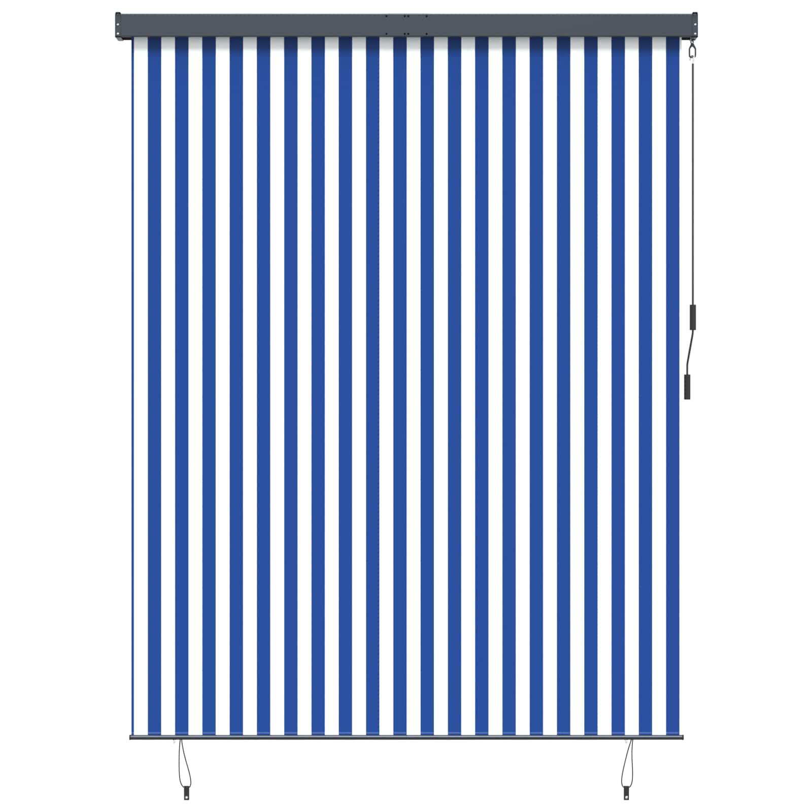 Roletas Mėlyna ir balta 200 x 250 cm Audinys ir aliuminis