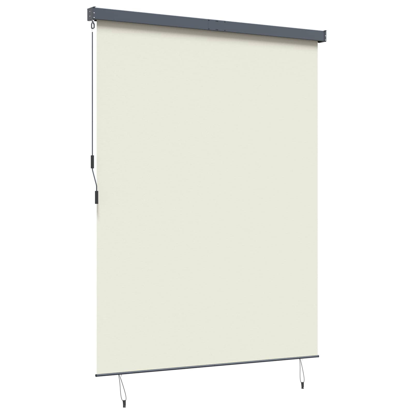 Rullo žalūzija Svītraini krēmkrāsā 200 x 250 cm Audums un alumīnijs