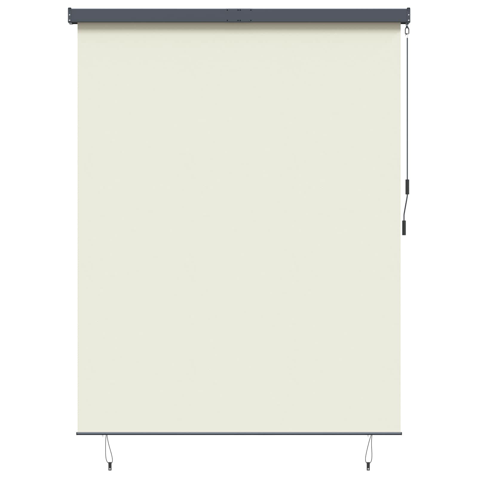 Rullo žalūzija Svītraini krēmkrāsā 200 x 250 cm Audums un alumīnijs
