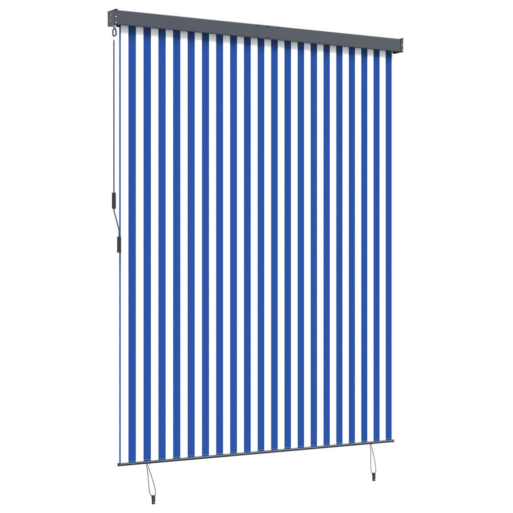 Roletas Mėlyna ir balta 200 x 250 cm Audinys ir aliuminis