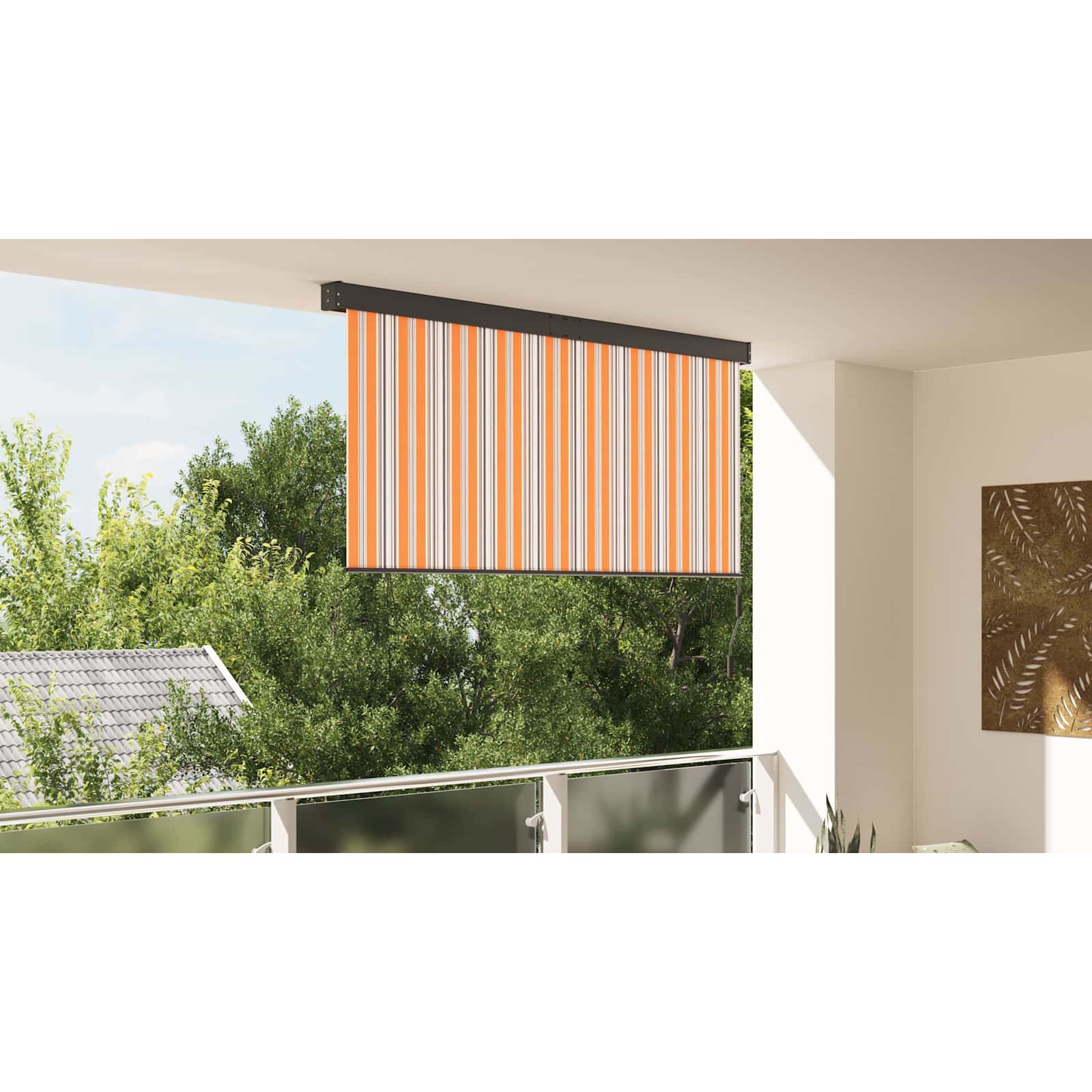 Roletas Geltona ir mėlyna 200 x 250 cm Audinys ir aliuminis