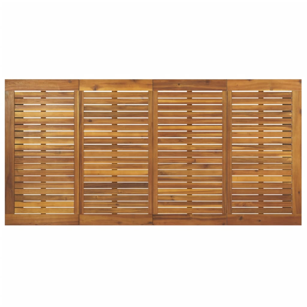 Garden table with U-shaped legs, 200x90x75cm, solid acacia