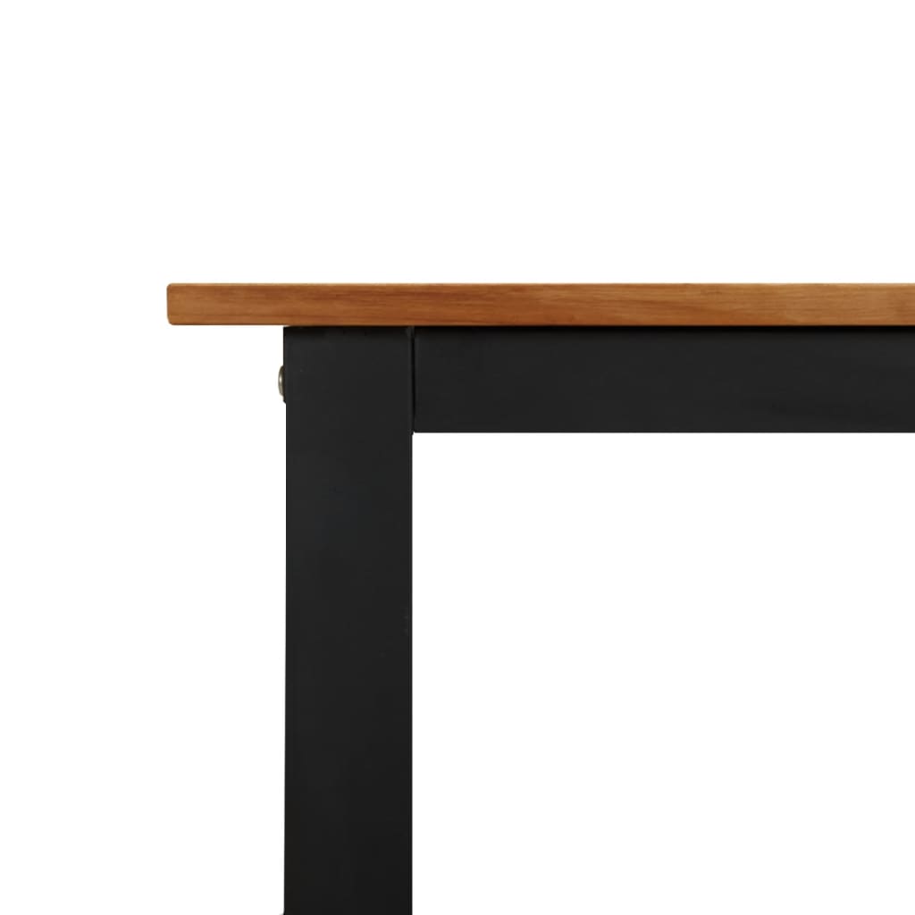 Garden table with U-shaped legs, 200x90x75cm, solid acacia