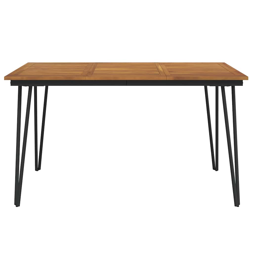 Sodo stalas su segtuko formos kojomis, 140x80x75cm, akacija