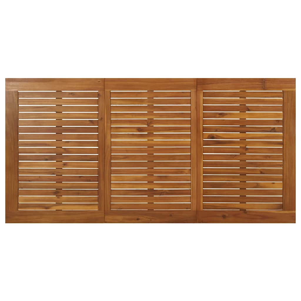 Sodo stalas su segtuko formos kojomis, 140x80x75cm, akacija