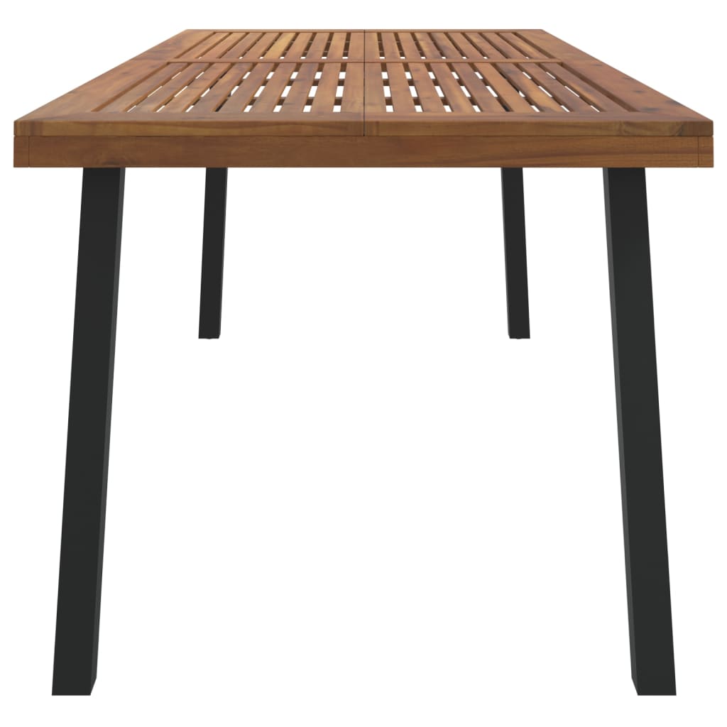 Sodo stalas, 200x100x75cm, akacijos medienos masyvas