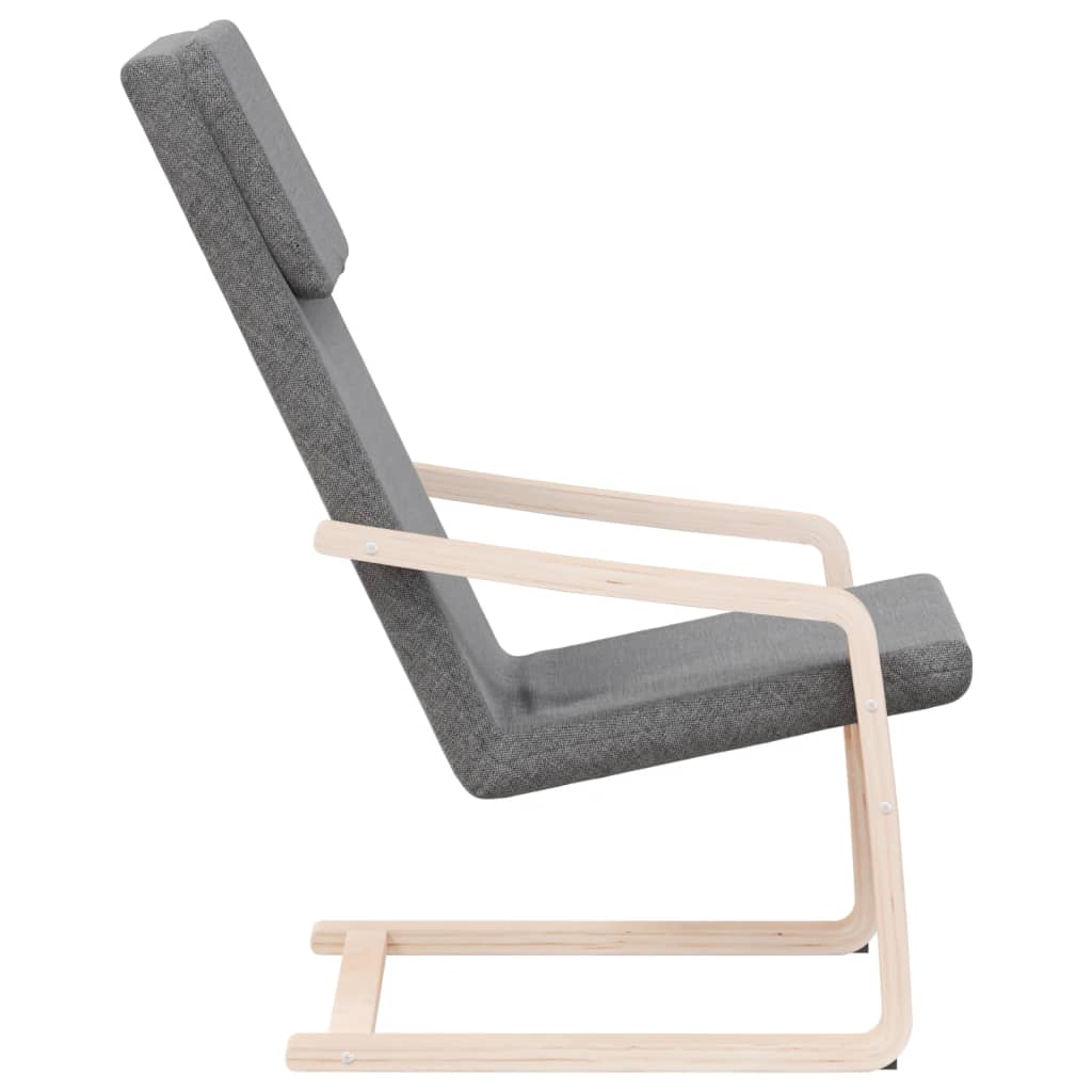 Lounge chair, dark grey, fabric
