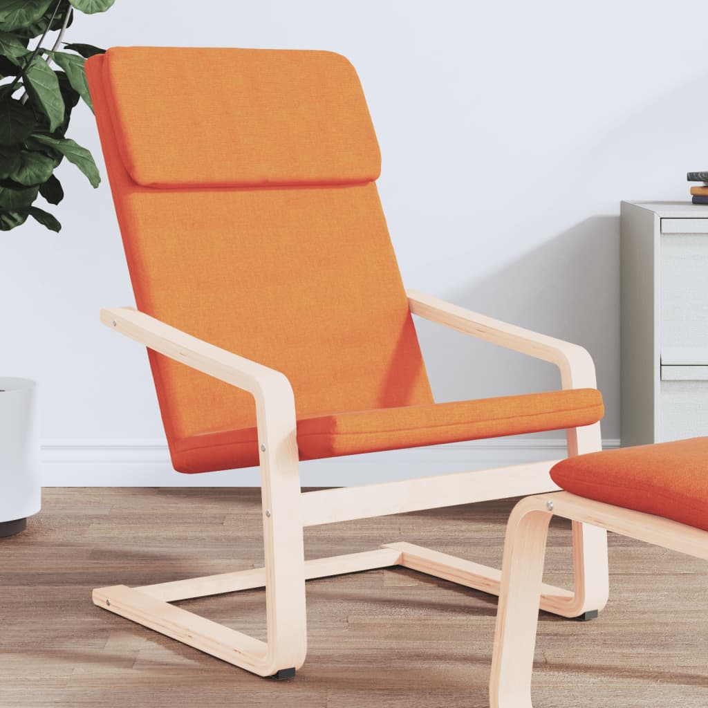 Lounge chair, dark yellow, fabric