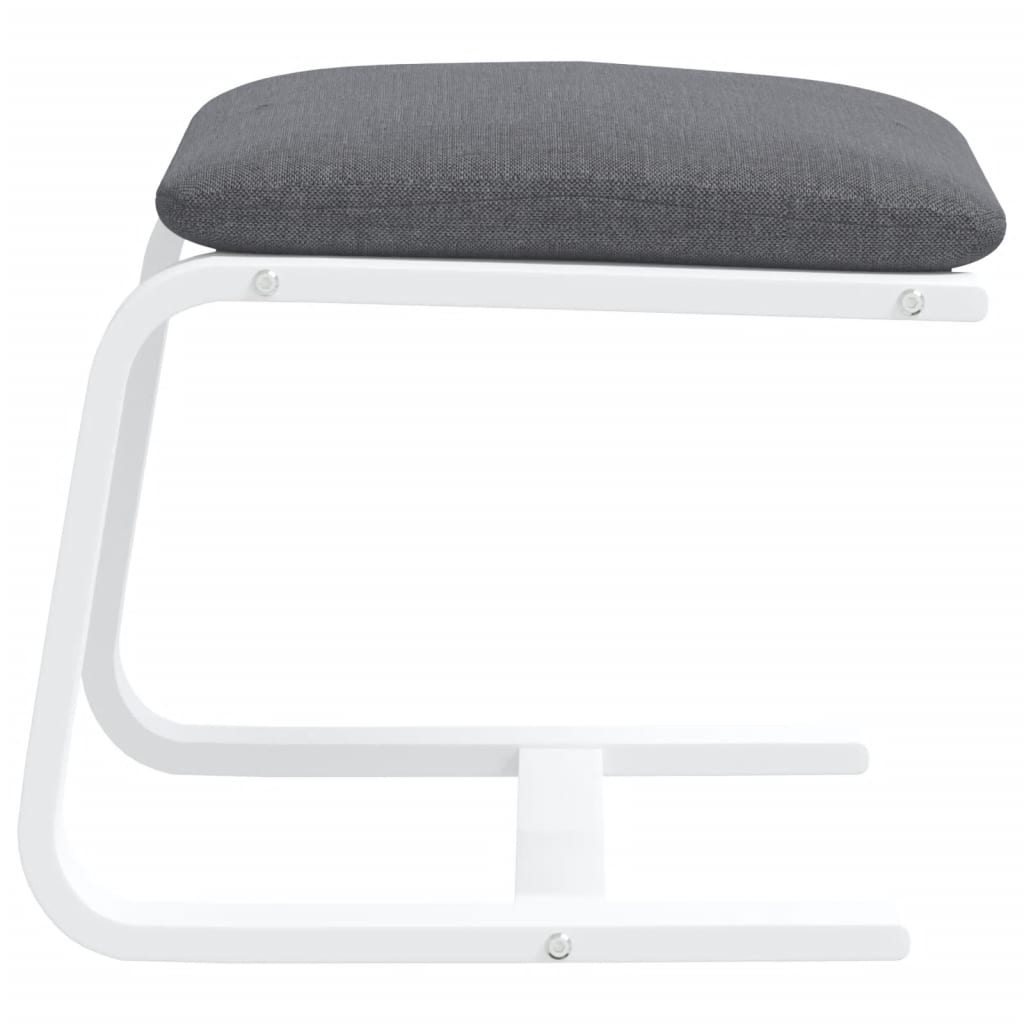 Footrest, dark grey, 51x41x40cm, fabric