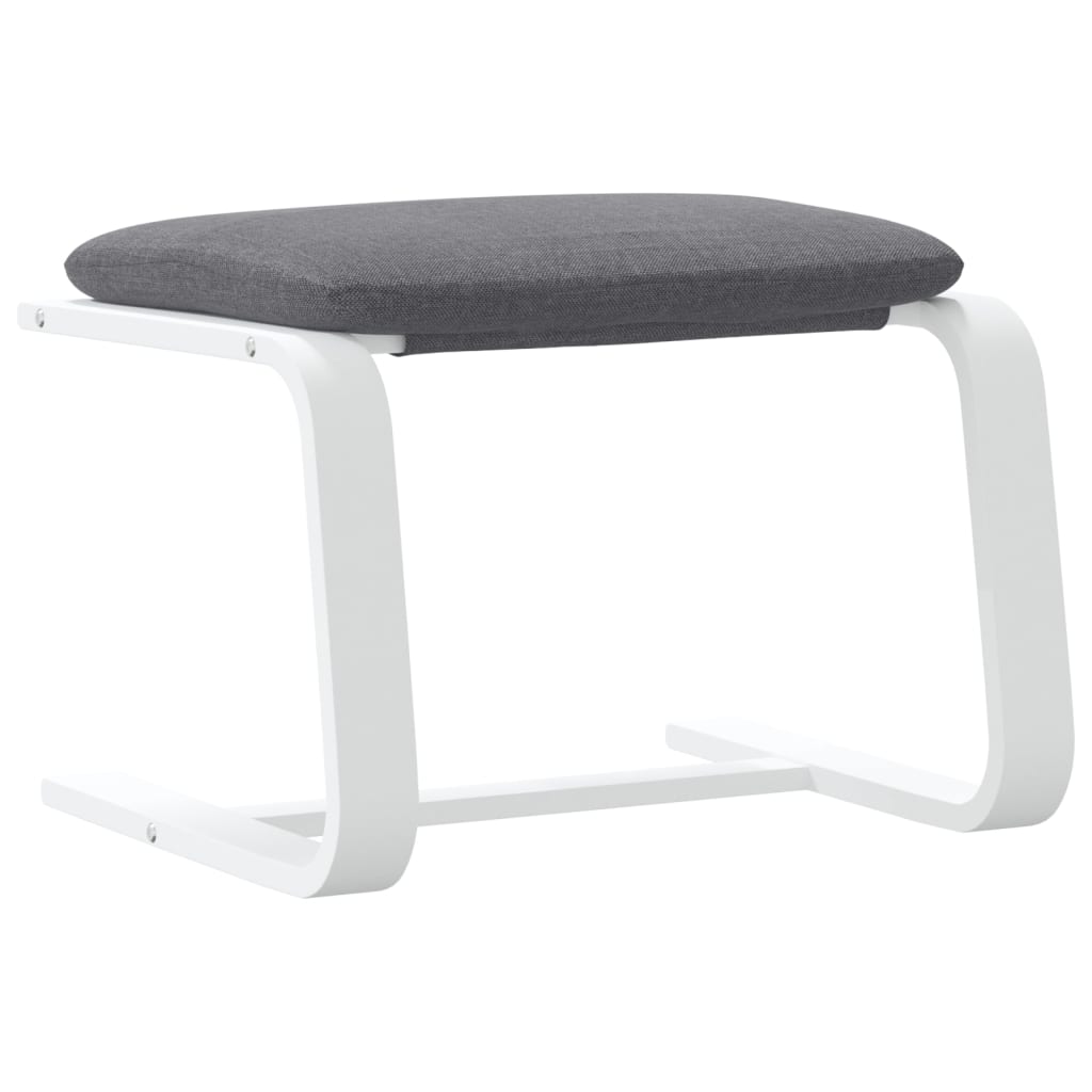 Footrest, dark grey, 51x41x40cm, fabric
