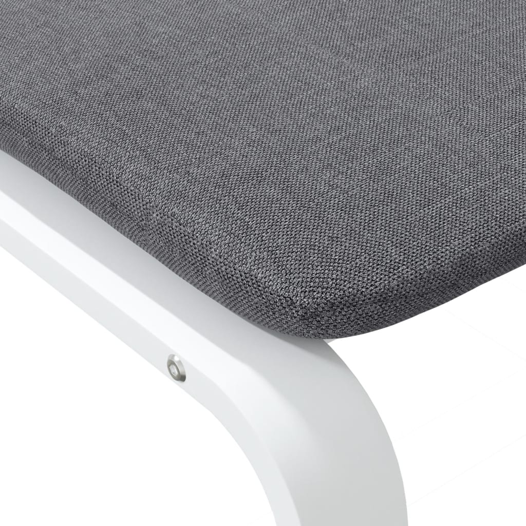 Footrest, dark grey, 51x41x40cm, fabric