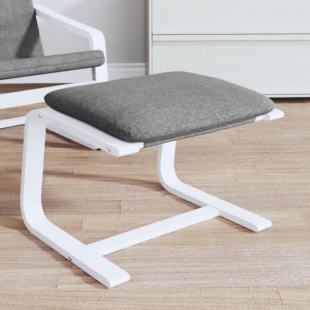 Footrest, dark grey, 51x41x40cm, fabric