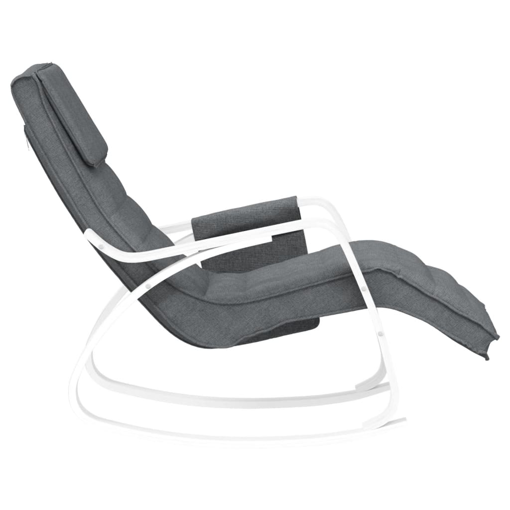 Rocking chair, dark grey, fabric