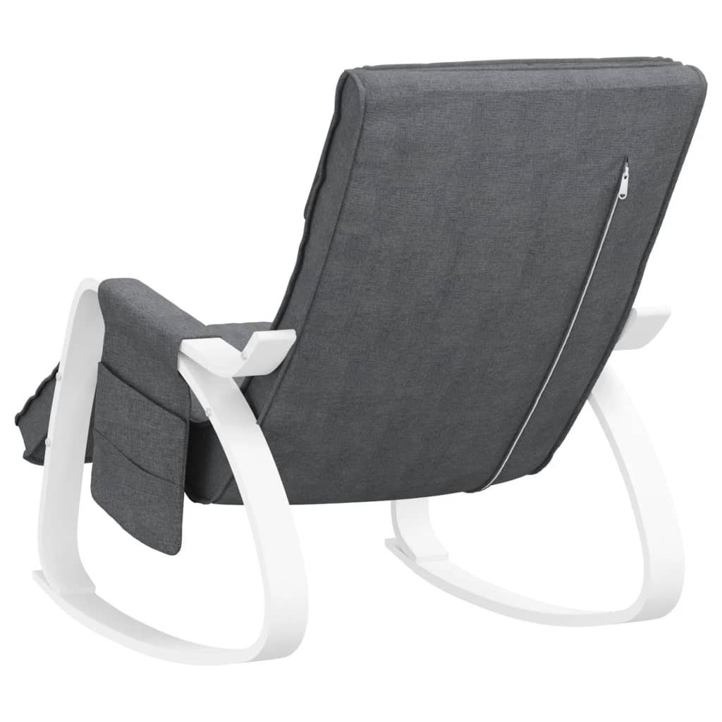 Rocking chair, dark grey, fabric