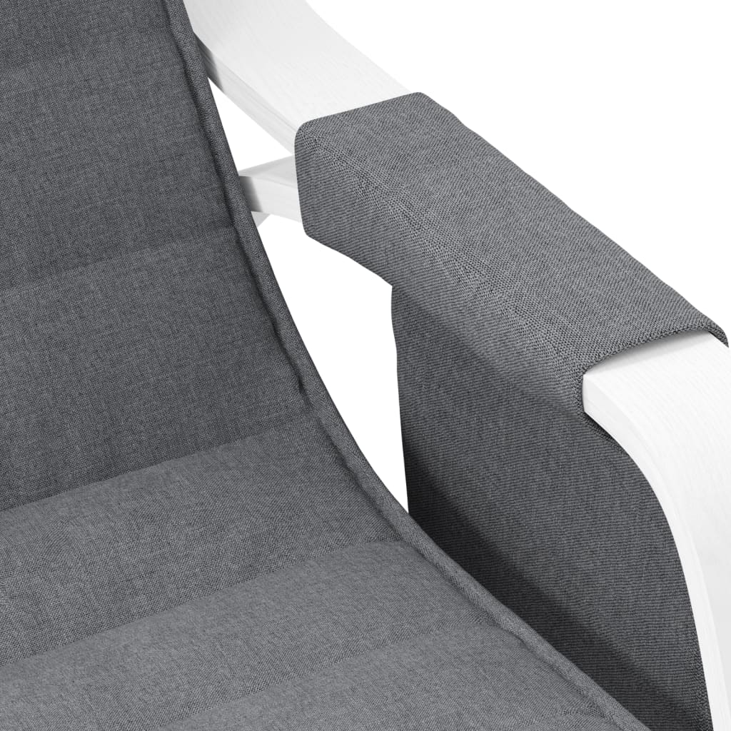Rocking chair, dark grey, fabric