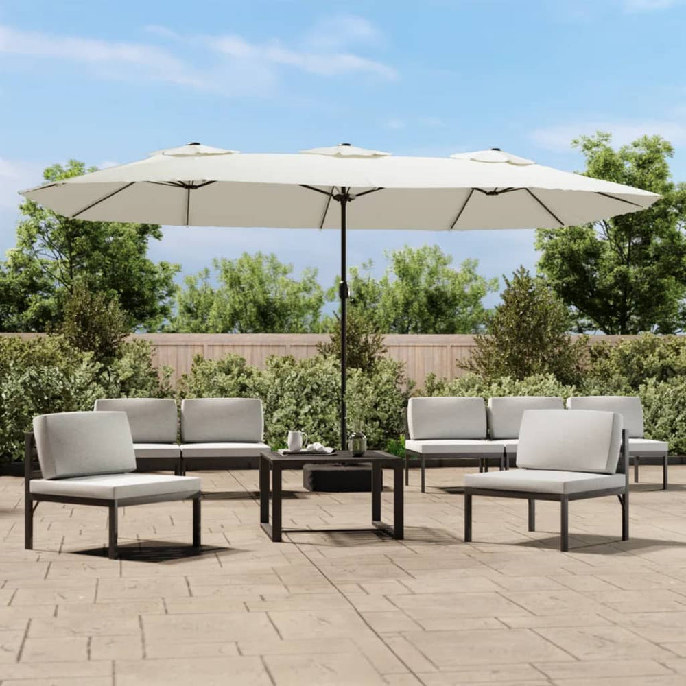 Double parasol, sand white, 449x265cm