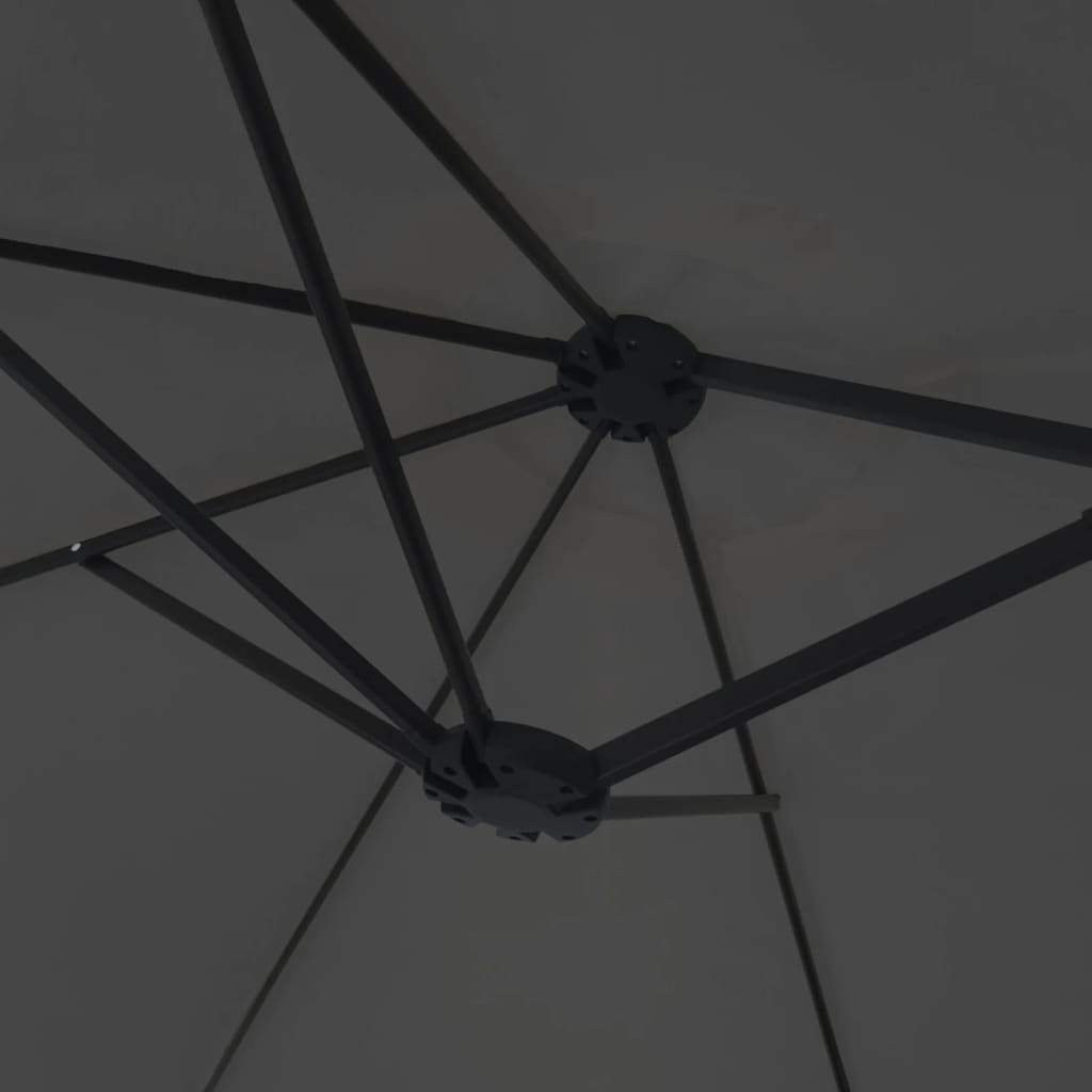 Dārza saulessargs CLAYTON, antracītpelēks, 449x265x245cm