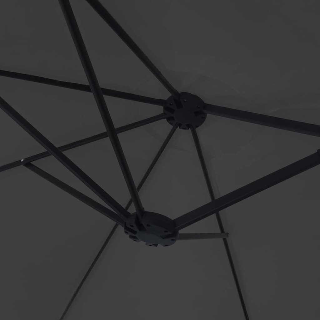 Sodo skėtis CLEAR, juoda, 449x265x245cm