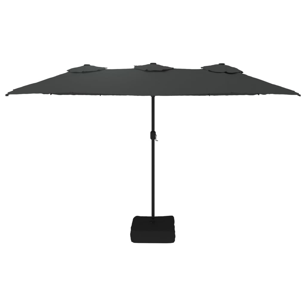 Sodo skėtis LED CLIFTON, antracitinė, 449x265x245cm