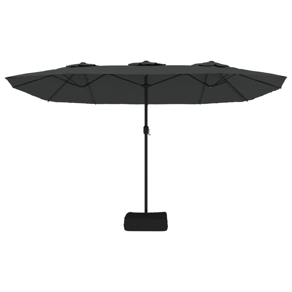 Sodo skėtis LED CLIFTON, antracitinė, 449x265x245cm