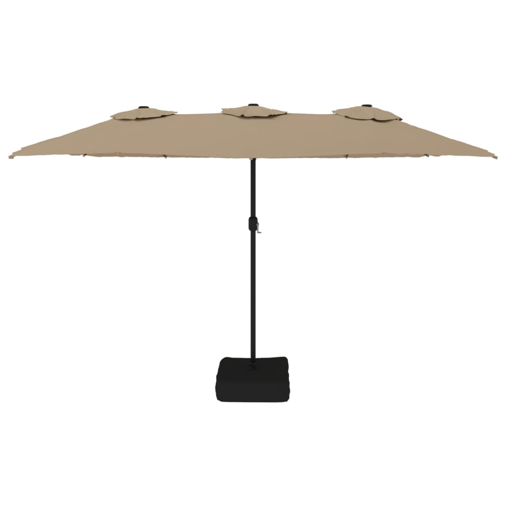 Sodo skėtis LED CLINT, taupe, 449x265x245cm