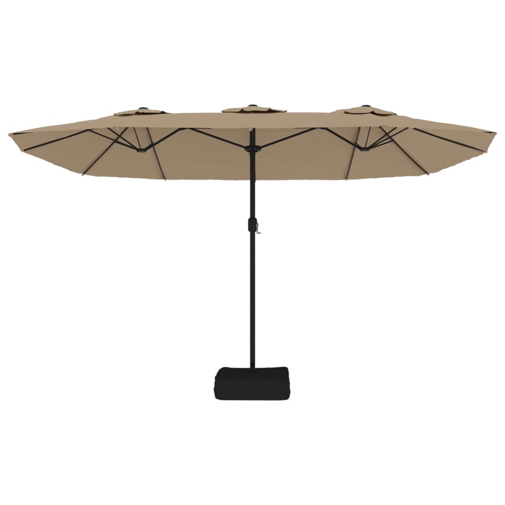 Sodo skėtis LED CLINT, taupe, 449x265x245cm