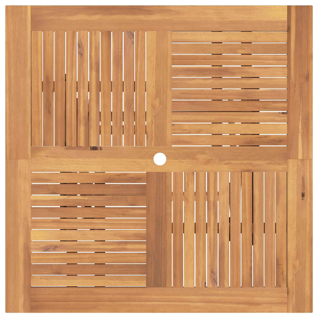 Sulankstomas sodo stalas, 110x110x75 cm, tikmedžio masyvas