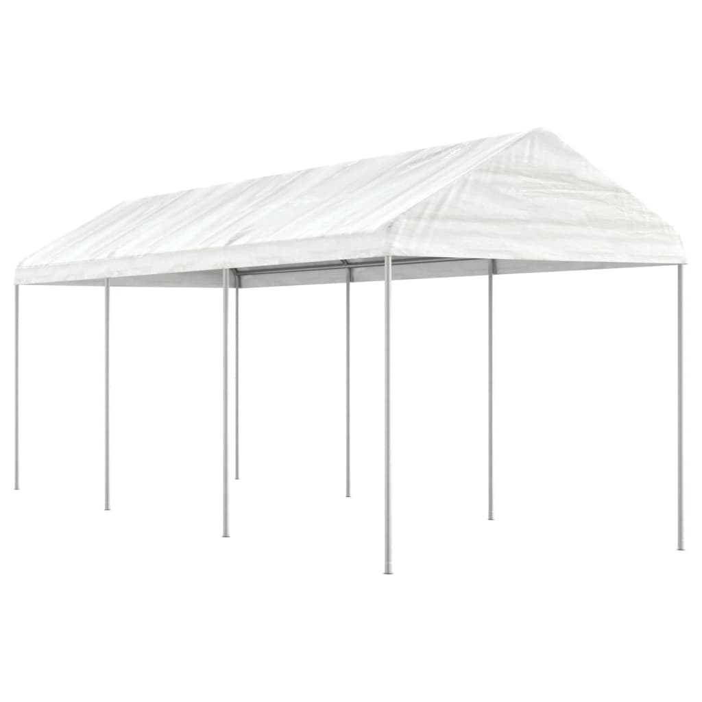 Pavėsinė su stogu DRIFT, balta, 6,69x2,28m
