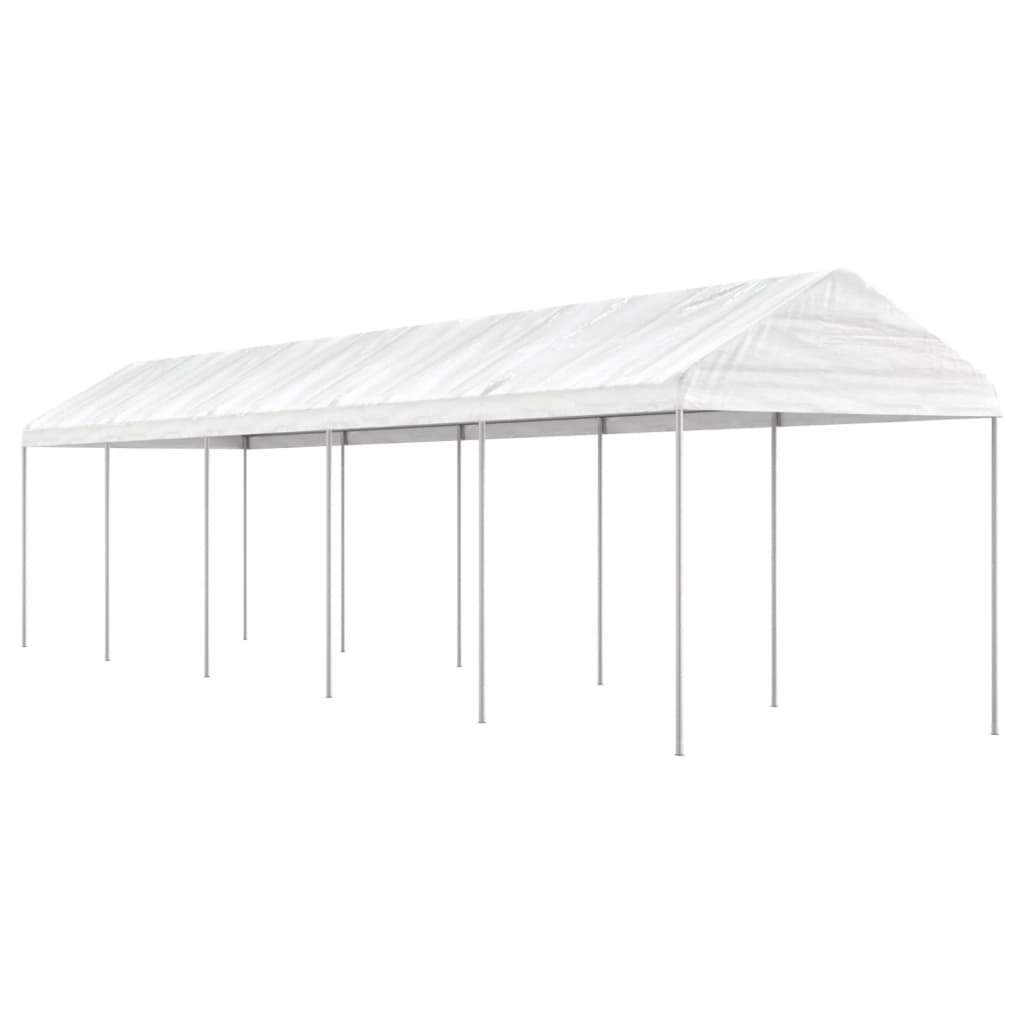 Pavėsinė su stogu DRIFT, balta, 11,15x2,28m