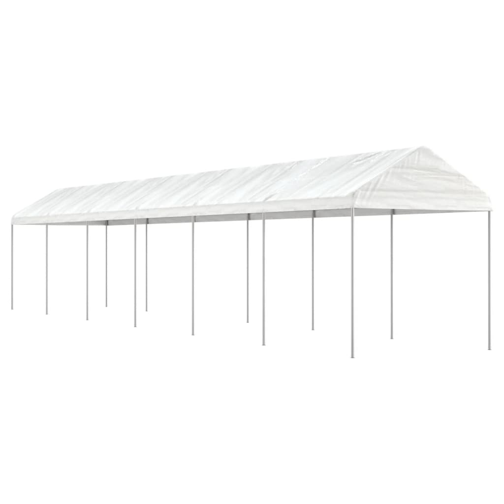 Pavėsinė su stogu DRIFT, balta, 13,38x2,28m