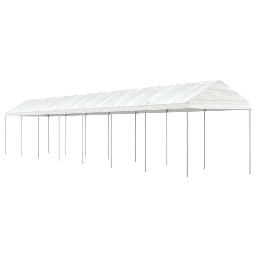 Gazebo with roof DRIFT, white, 15.61x2.28m