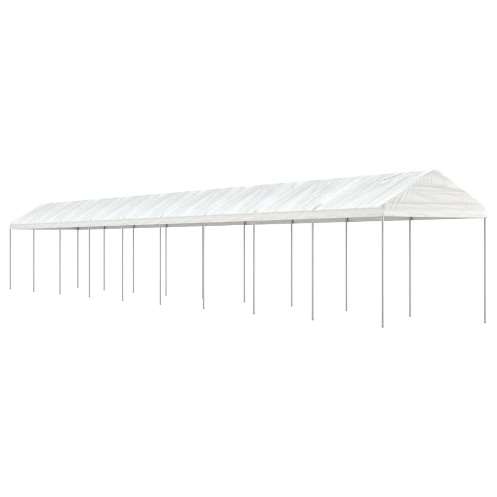 Gazebo with a roof DRIFT, white, 20.07x2.28m